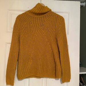 Lucky Brand Yellow Cowl Neck Sweater
